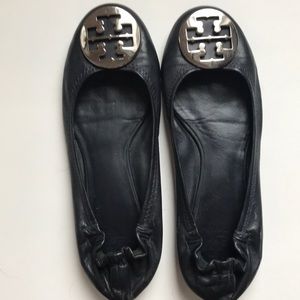 Tory Burch Navy Reva Flats